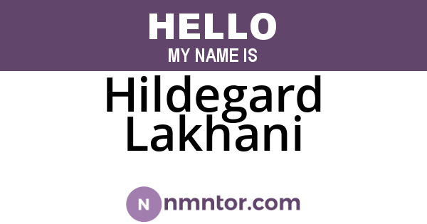 Hildegard Lakhani