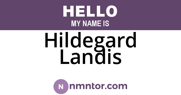 Hildegard Landis