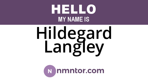 Hildegard Langley