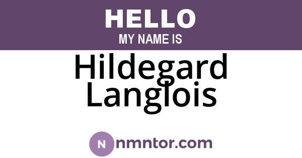 Hildegard Langlois