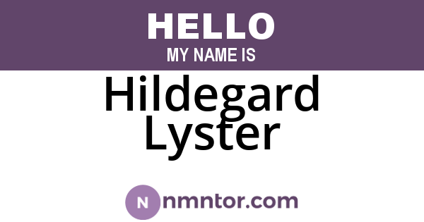 Hildegard Lyster