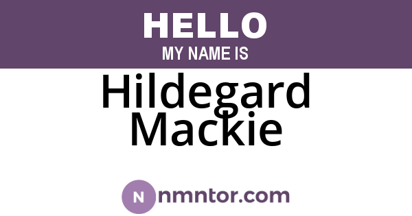 Hildegard Mackie
