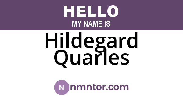Hildegard Quarles