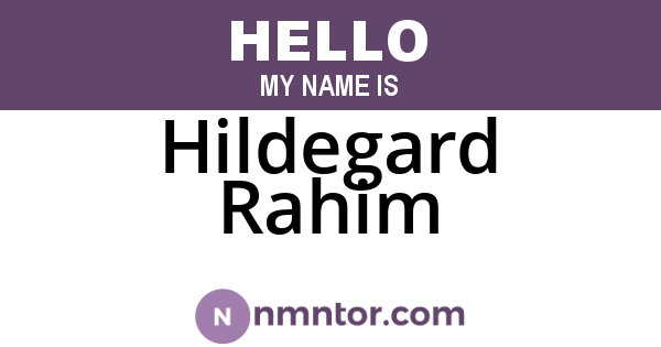 Hildegard Rahim