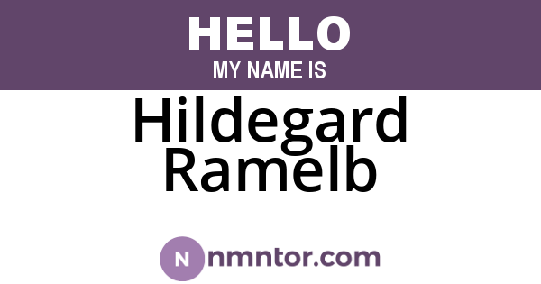 Hildegard Ramelb