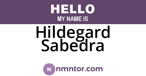 Hildegard Sabedra