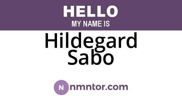 Hildegard Sabo