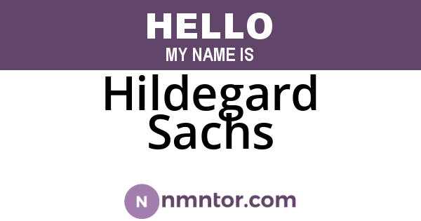 Hildegard Sachs