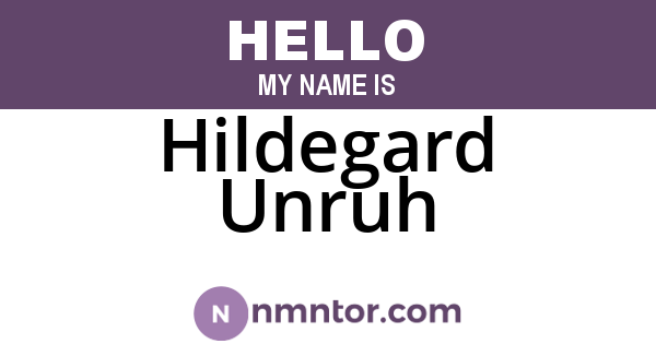 Hildegard Unruh