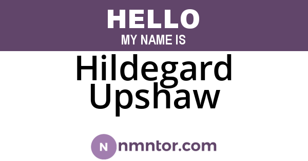 Hildegard Upshaw