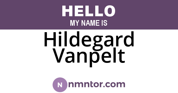 Hildegard Vanpelt
