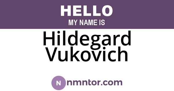 Hildegard Vukovich