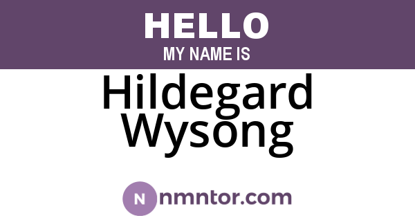 Hildegard Wysong