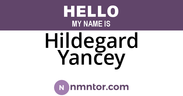 Hildegard Yancey