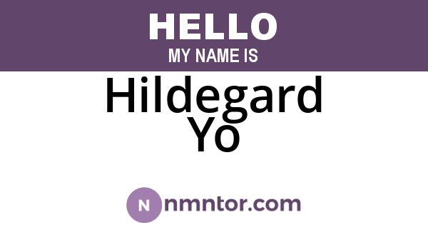 Hildegard Yo