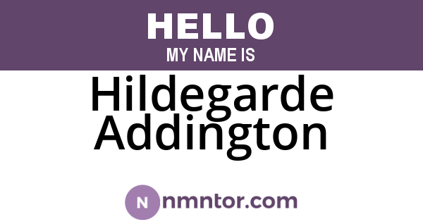 Hildegarde Addington