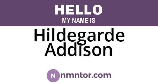 Hildegarde Addison