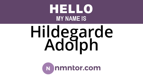 Hildegarde Adolph