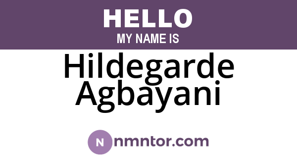 Hildegarde Agbayani
