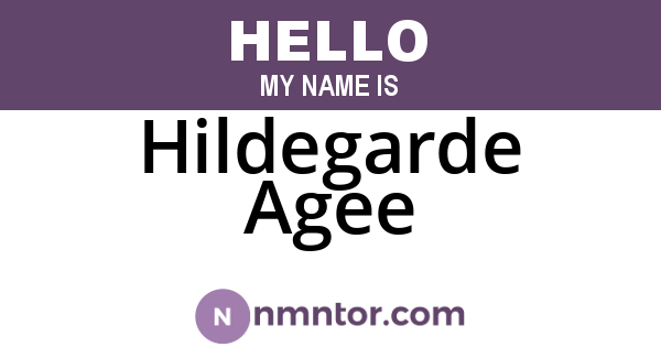 Hildegarde Agee