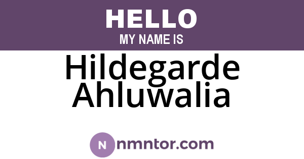 Hildegarde Ahluwalia