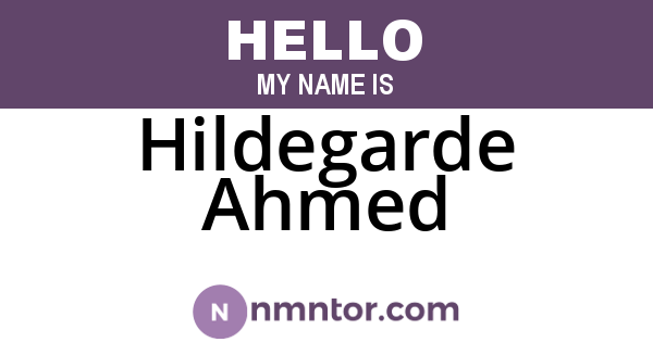 Hildegarde Ahmed