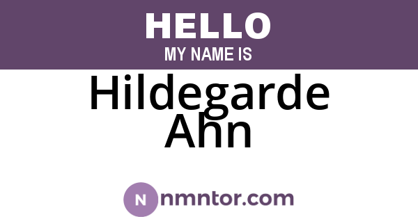 Hildegarde Ahn