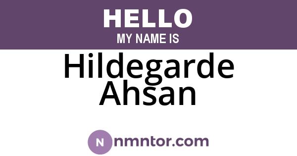Hildegarde Ahsan