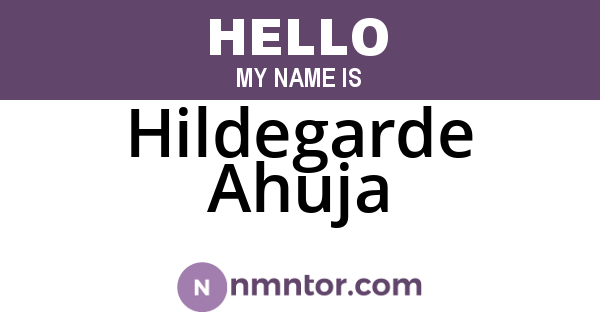 Hildegarde Ahuja