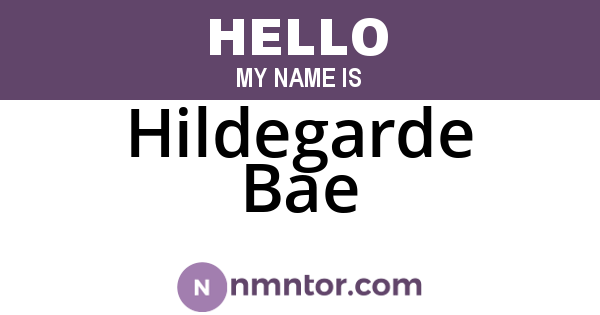 Hildegarde Bae