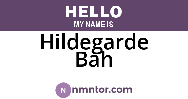 Hildegarde Bah