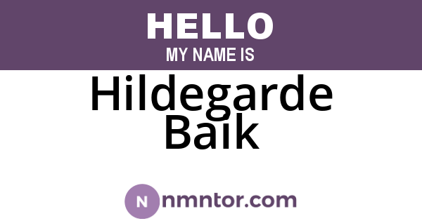 Hildegarde Baik