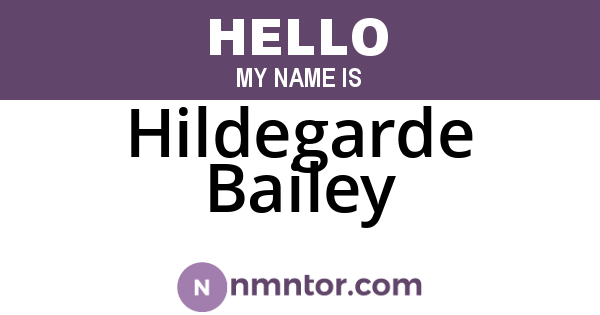 Hildegarde Bailey