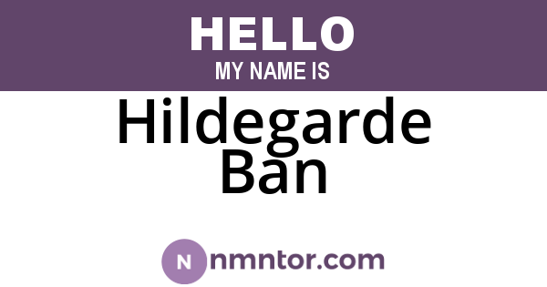 Hildegarde Ban