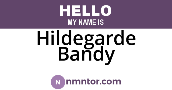 Hildegarde Bandy