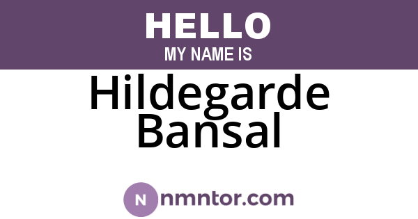 Hildegarde Bansal