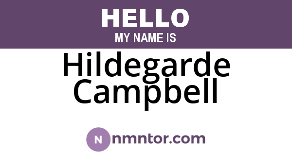 Hildegarde Campbell