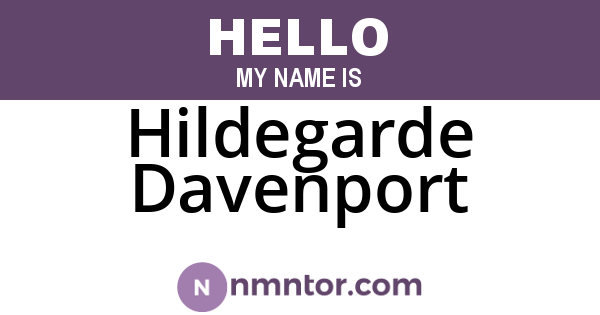 Hildegarde Davenport