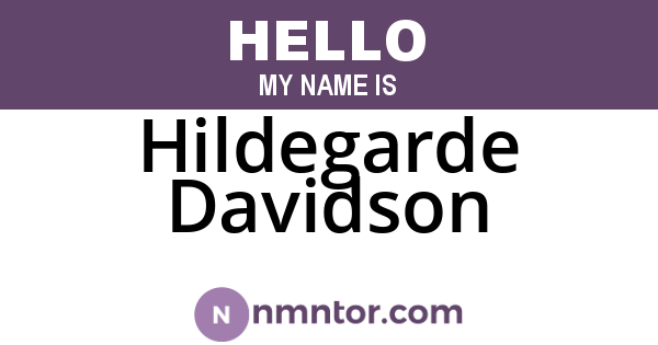Hildegarde Davidson