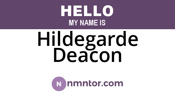 Hildegarde Deacon