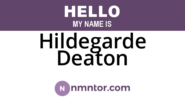 Hildegarde Deaton
