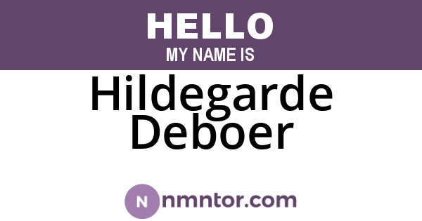 Hildegarde Deboer