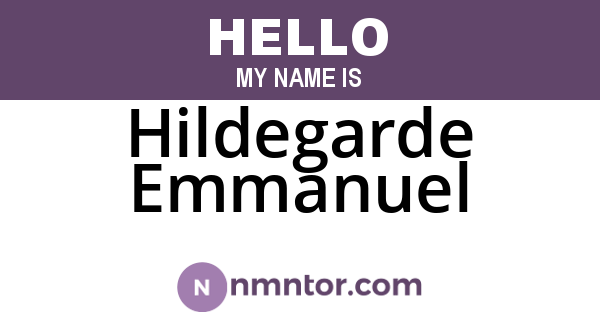 Hildegarde Emmanuel