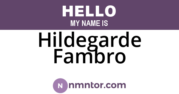 Hildegarde Fambro