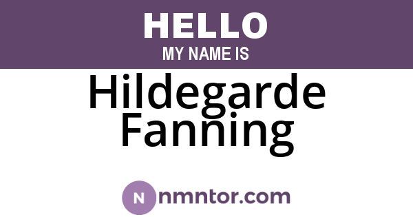 Hildegarde Fanning