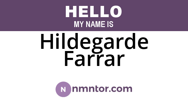 Hildegarde Farrar