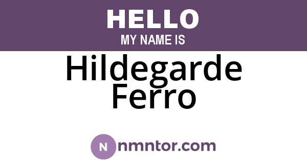 Hildegarde Ferro
