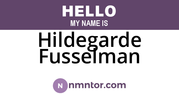 Hildegarde Fusselman