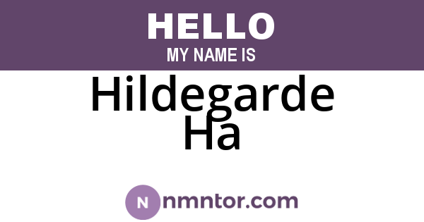 Hildegarde Ha