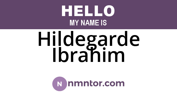 Hildegarde Ibrahim